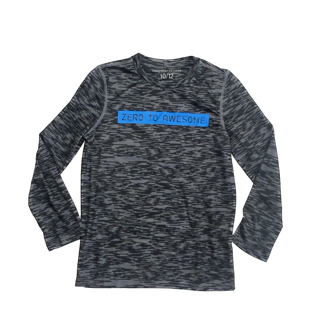 Rockets Of Awesome Boys Grey Athletic Top Size: 10-12 Years Grey
