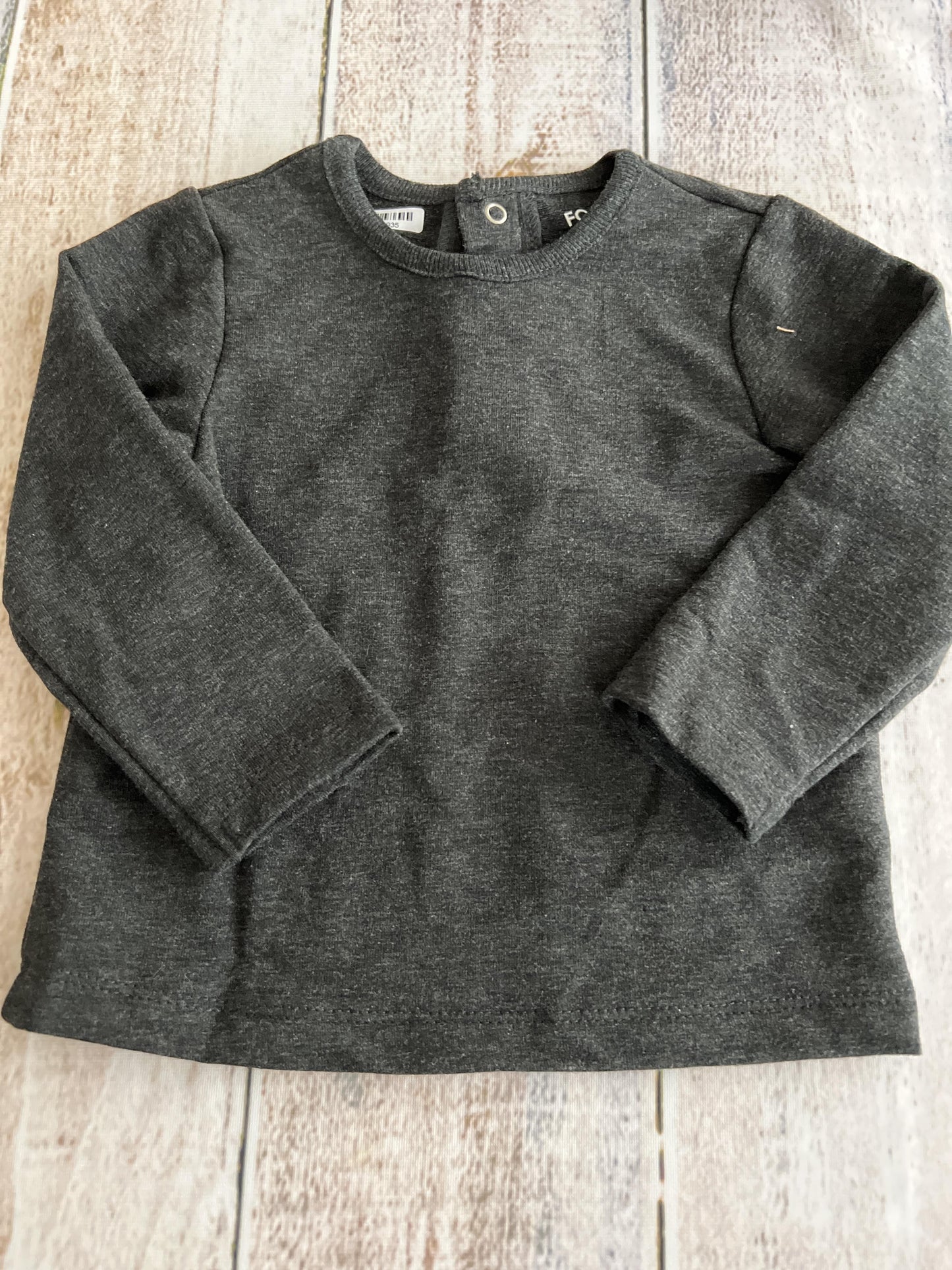 Focus Boys Grey Long Sleeve Shirt Size: 12M Grey