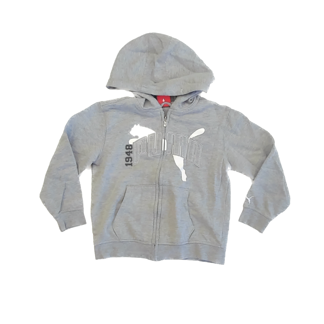 Puma Boys Grey Hoodie Size: 5T Grey