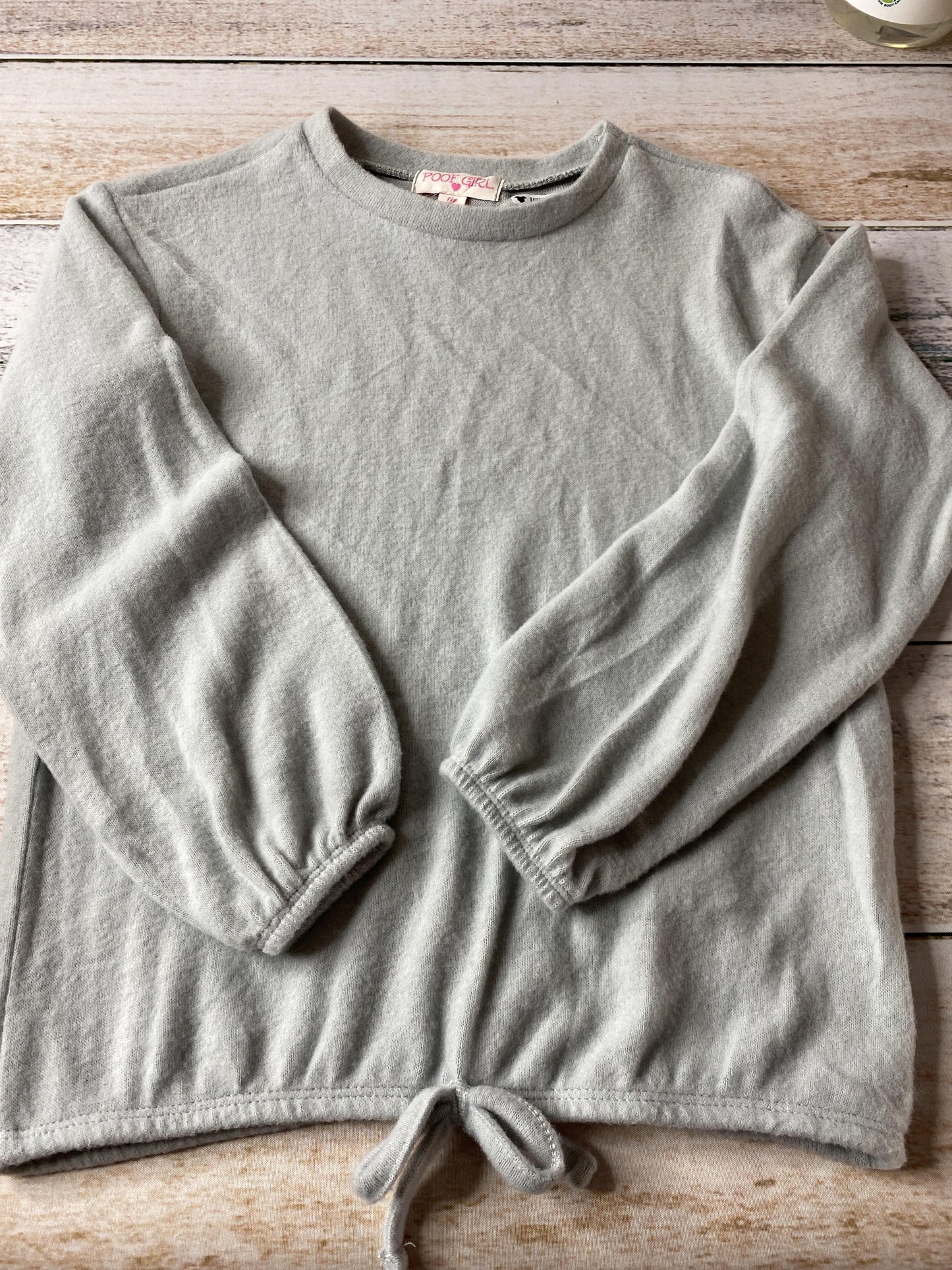 Poof Girl Girls Grey Sweater Size: 8-Jul Grey