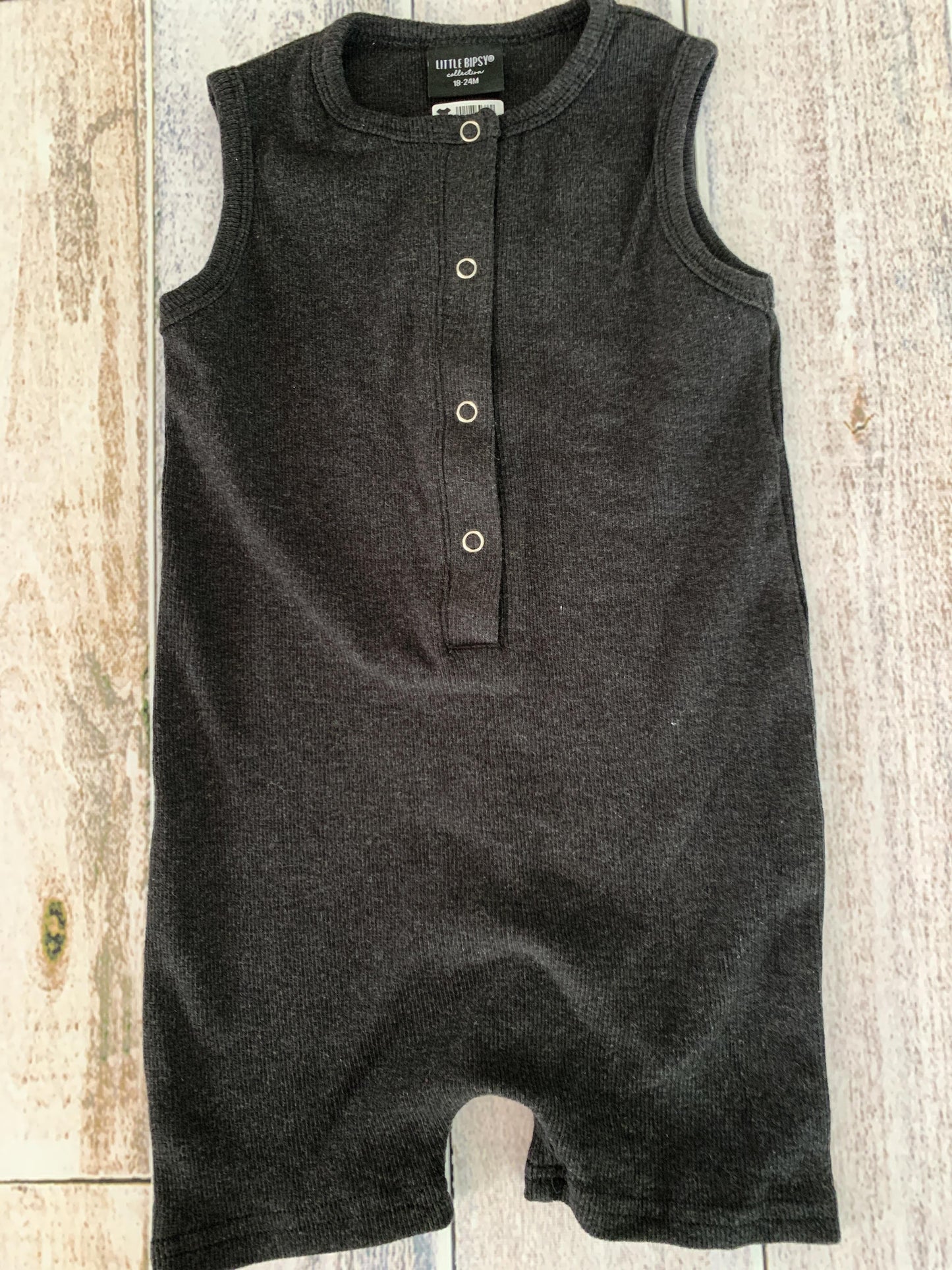 Little Bipsy Boys Grey Romper Size: 18-24 months Grey
