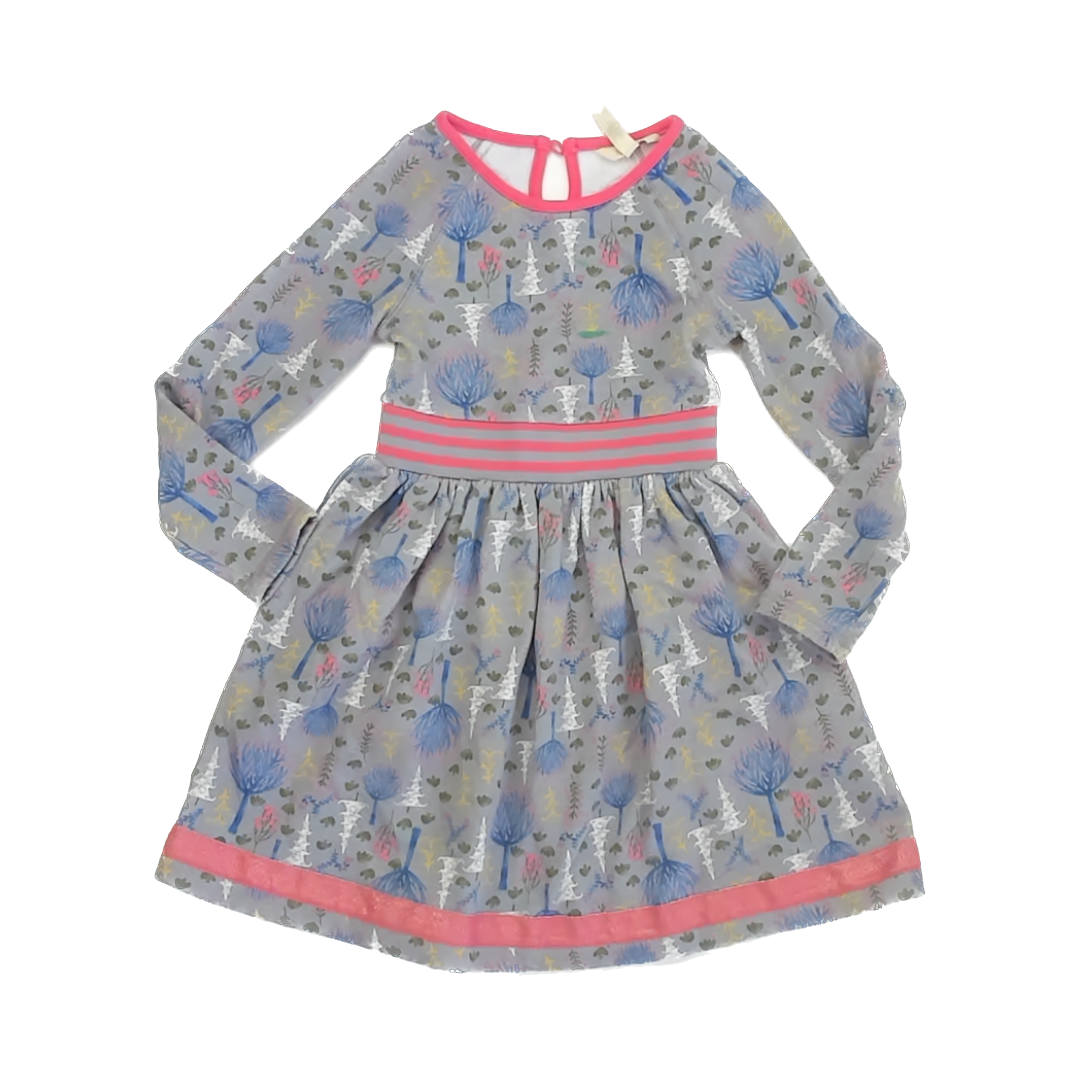 Matilda Jane Girls Grey Dress Size: 6 Years Grey