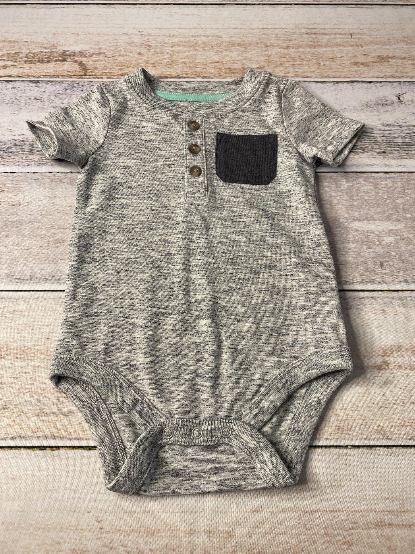 Cat & Jack Boys Grey Onesie Size: 3-6 months Grey