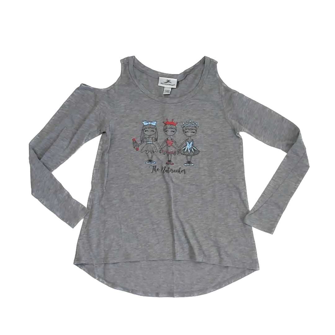 Motion Wear Girls Grey Long Sleeve T-Shirt Size: YLG (14-16 Years) Grey