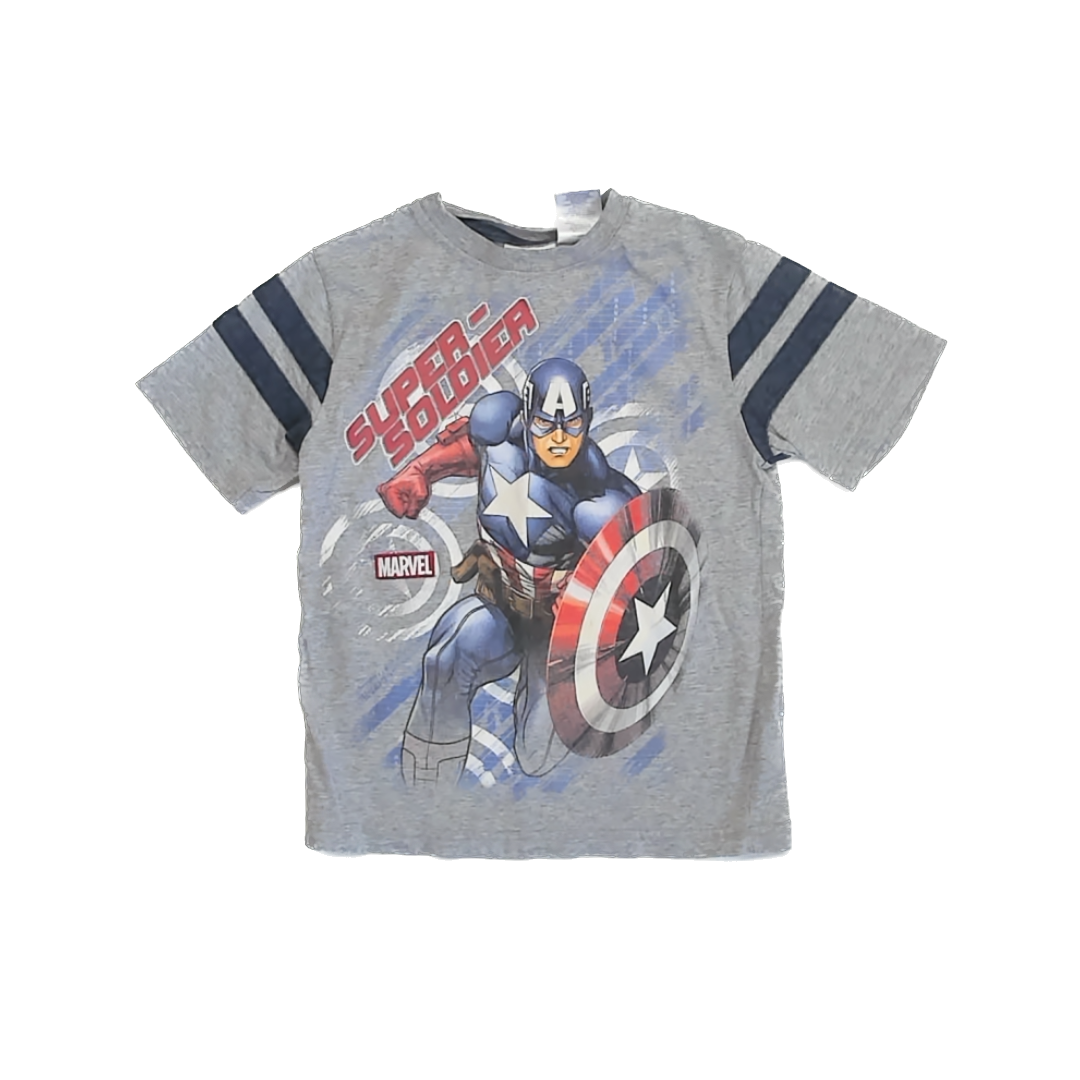 Avengers Boys Grey T-Shirt Size: 7 Years Grey