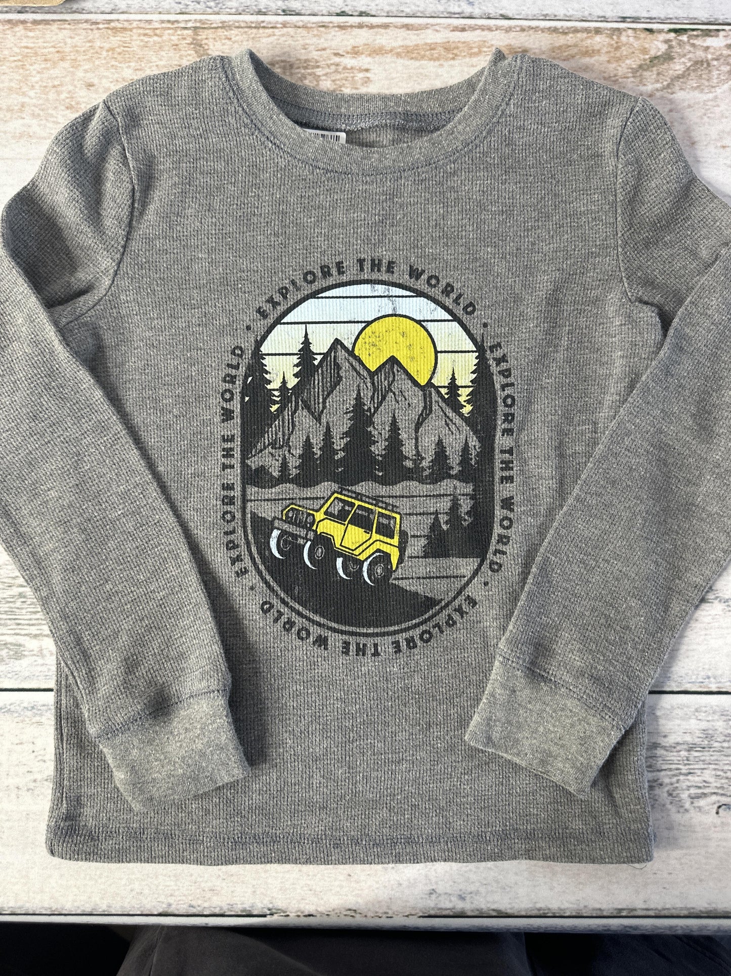 Unisex Grey Long Sleeve T-Shirt Size: 5 Grey