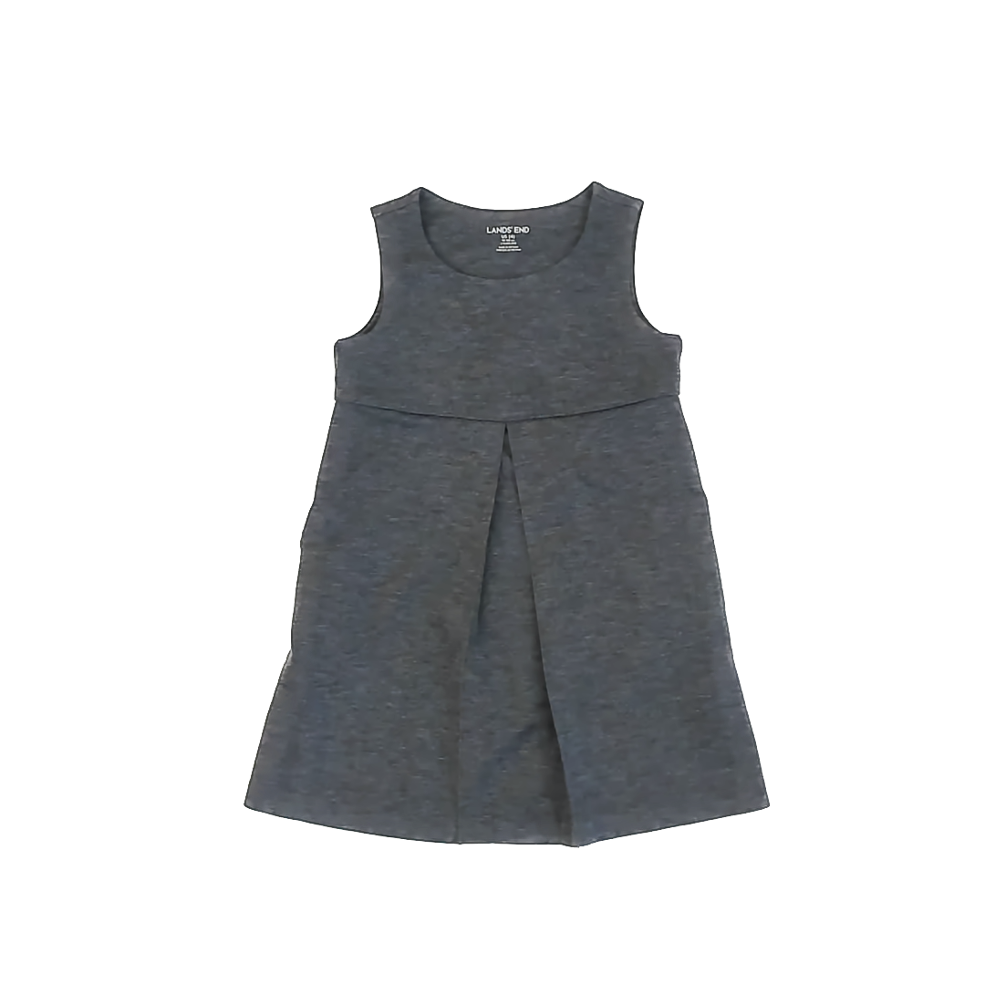 Land's End Girls Grey Dress Size: 4T Grey