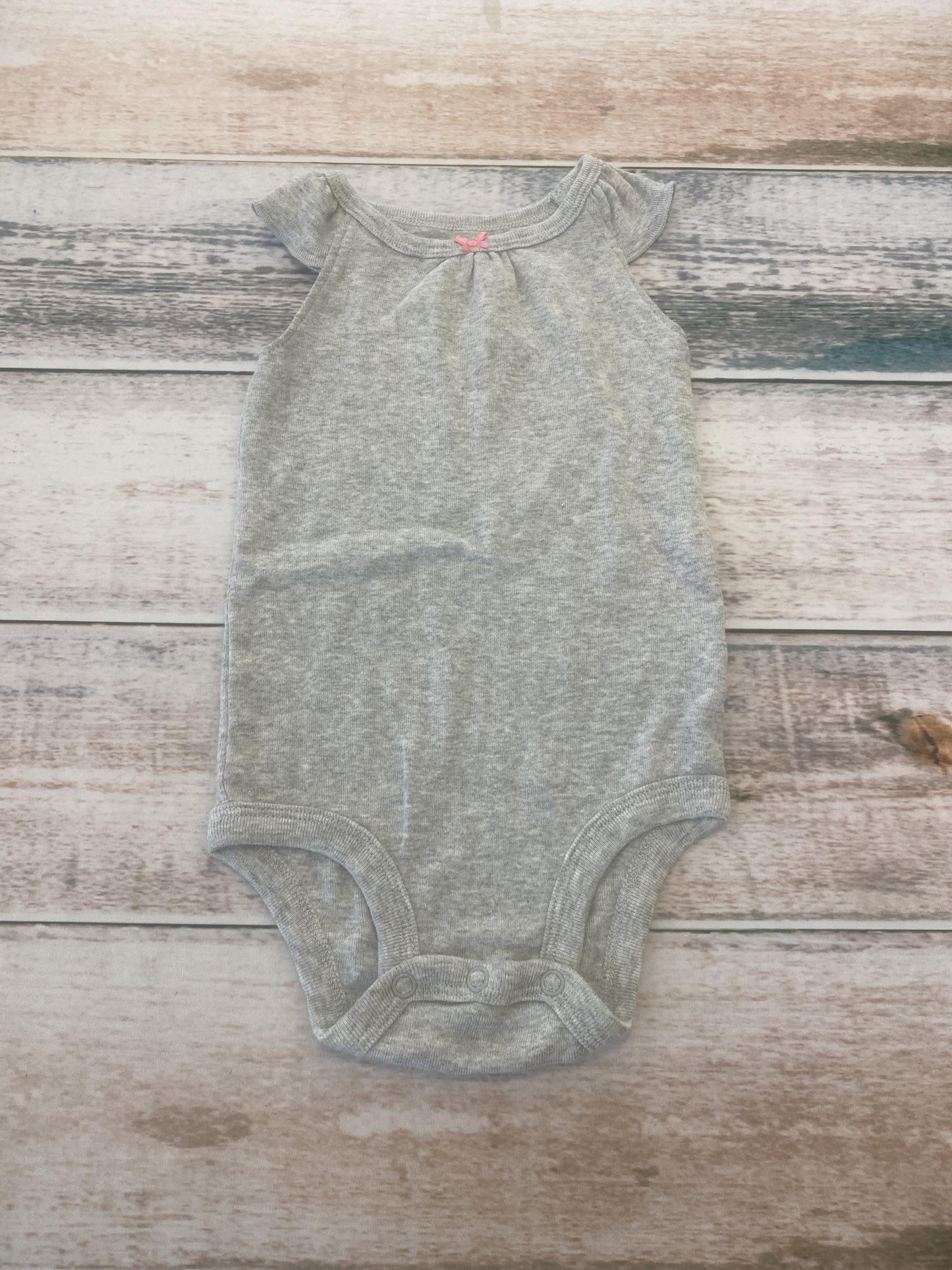 Carters Girls Grey Onesie Size: 6-9 months Grey