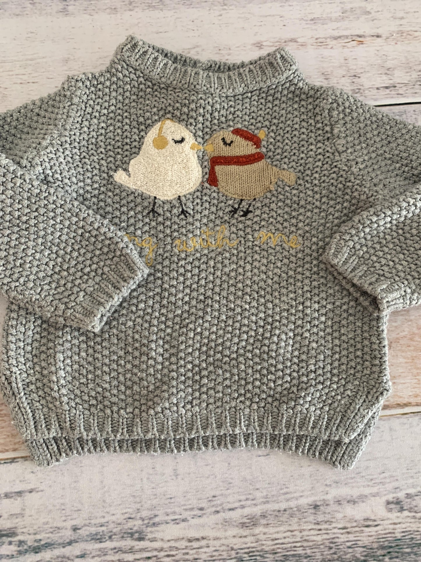 Zara Girls Grey Sweater Size: 6-9 months Grey