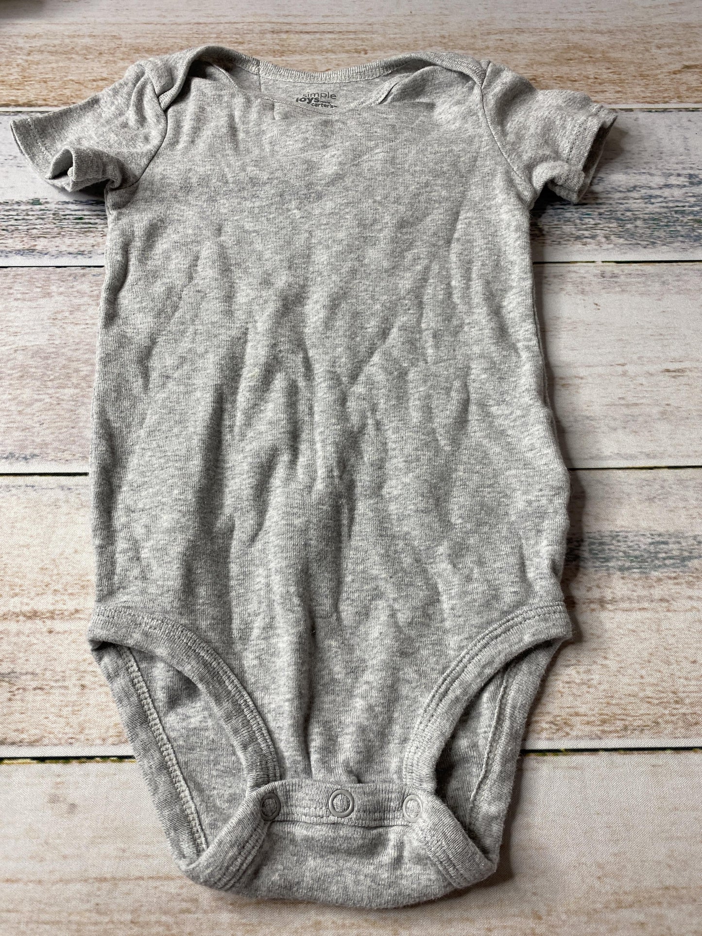 Carters Unisex Grey Onesie Size: 24 months Grey