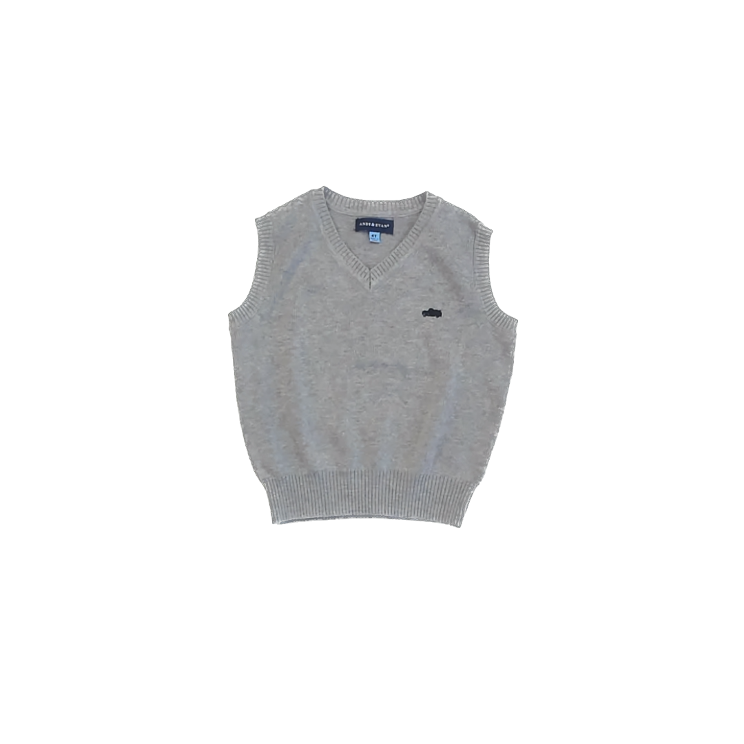 Andy & Evan Boys Grey Sweater Vest Size: 4T Grey