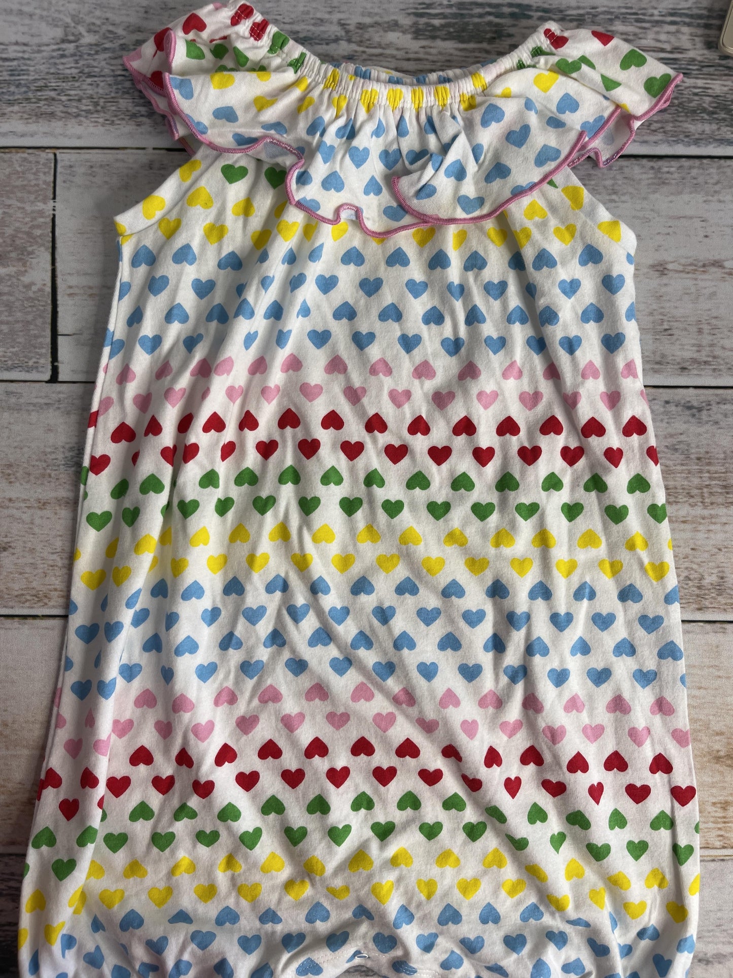 Harper Canyon Girls Hearts | Rainbow Romper Size: 24 months Hearts | Rainbow