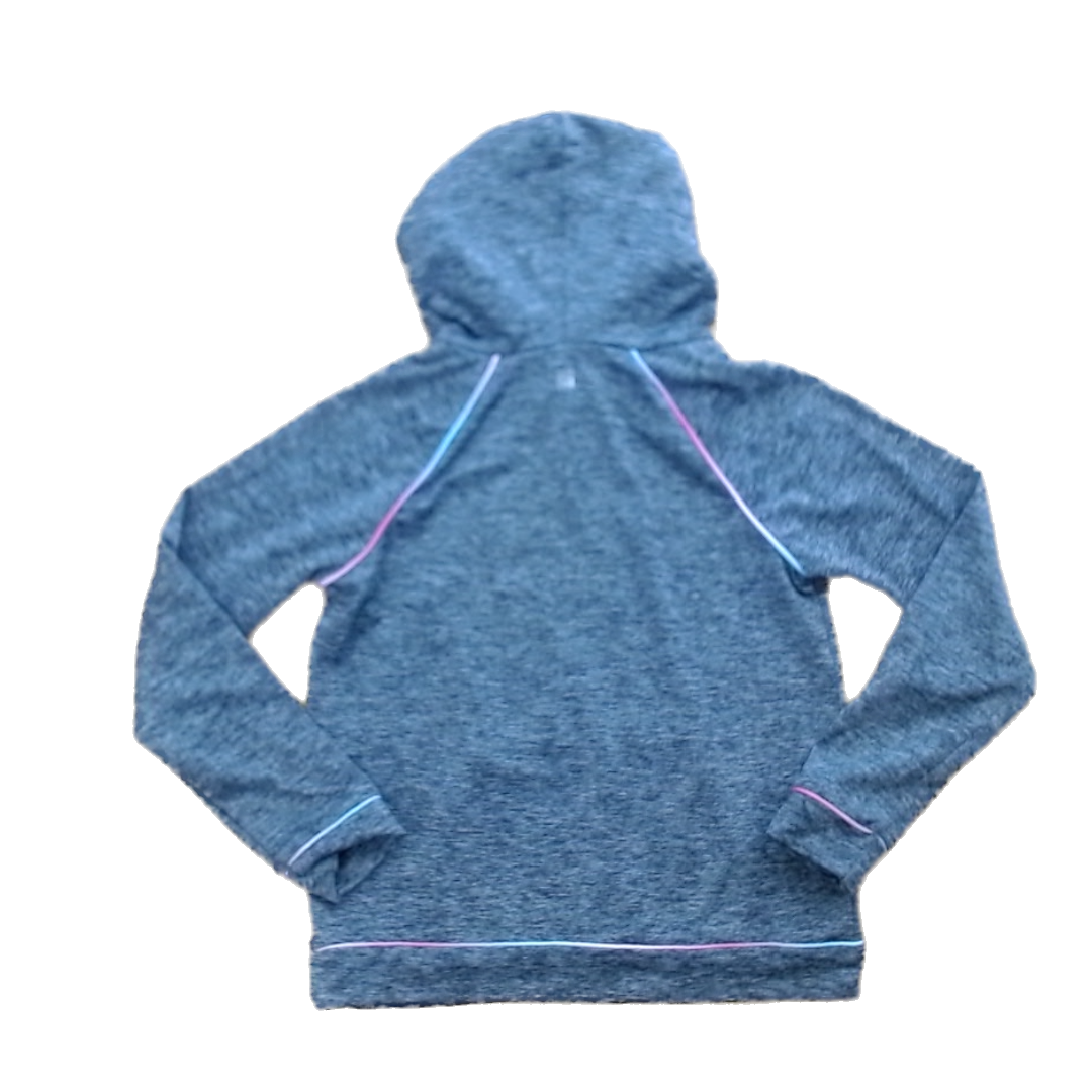 Rockets Of Awesome Girls Heather Gray | Rainbow Rimming Sweatshirt Size: 8 Years Heather Gray | Rainbow Rimming