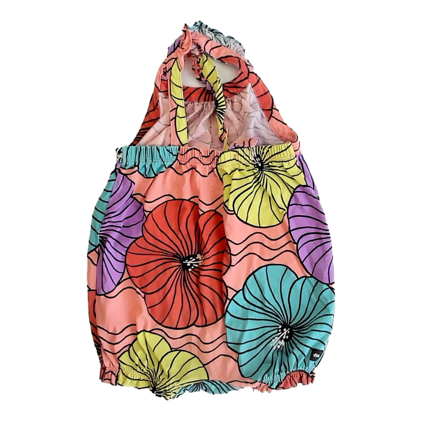 Tea Collection Girls Hibiscus Romper Size: 18-24 Months Hibiscus