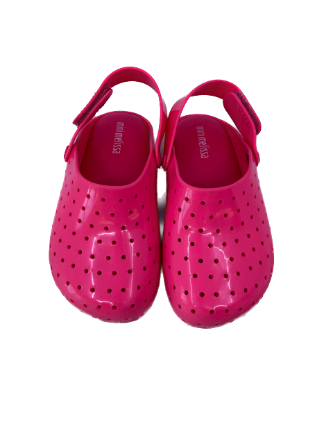 Mini Melissa Girls Hot Pink Jelly Shoes Size: 9 Toddler Hot Pink Jelly