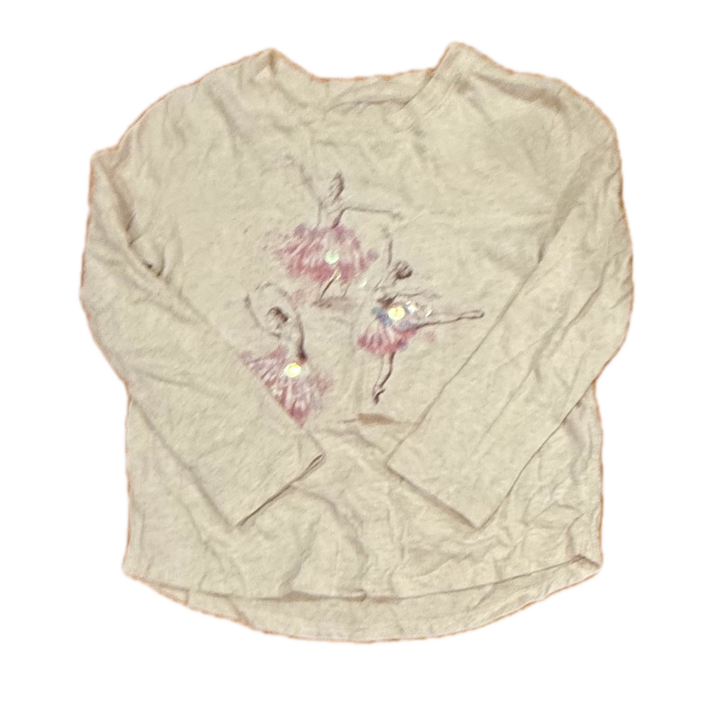 Gap Girls Ivory Ballet Long Sleeve T-Shirt Size: 4-5T Ivory Ballet