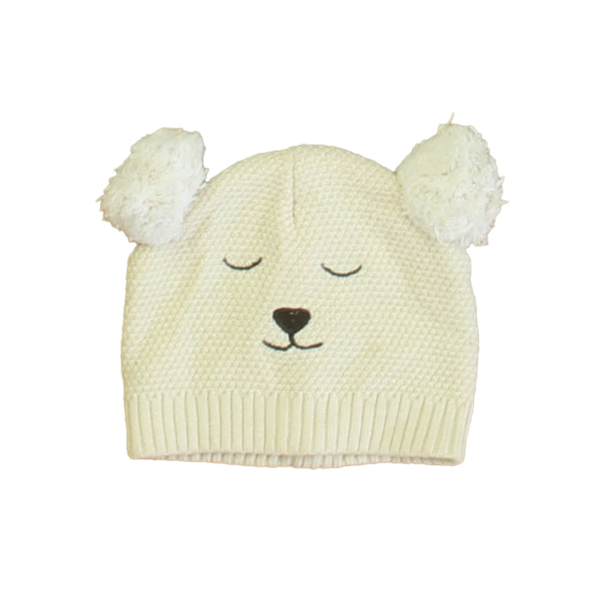 Laura Ashley Unisex Ivory Bear Hat Size: 0-6 Months Ivory Bear