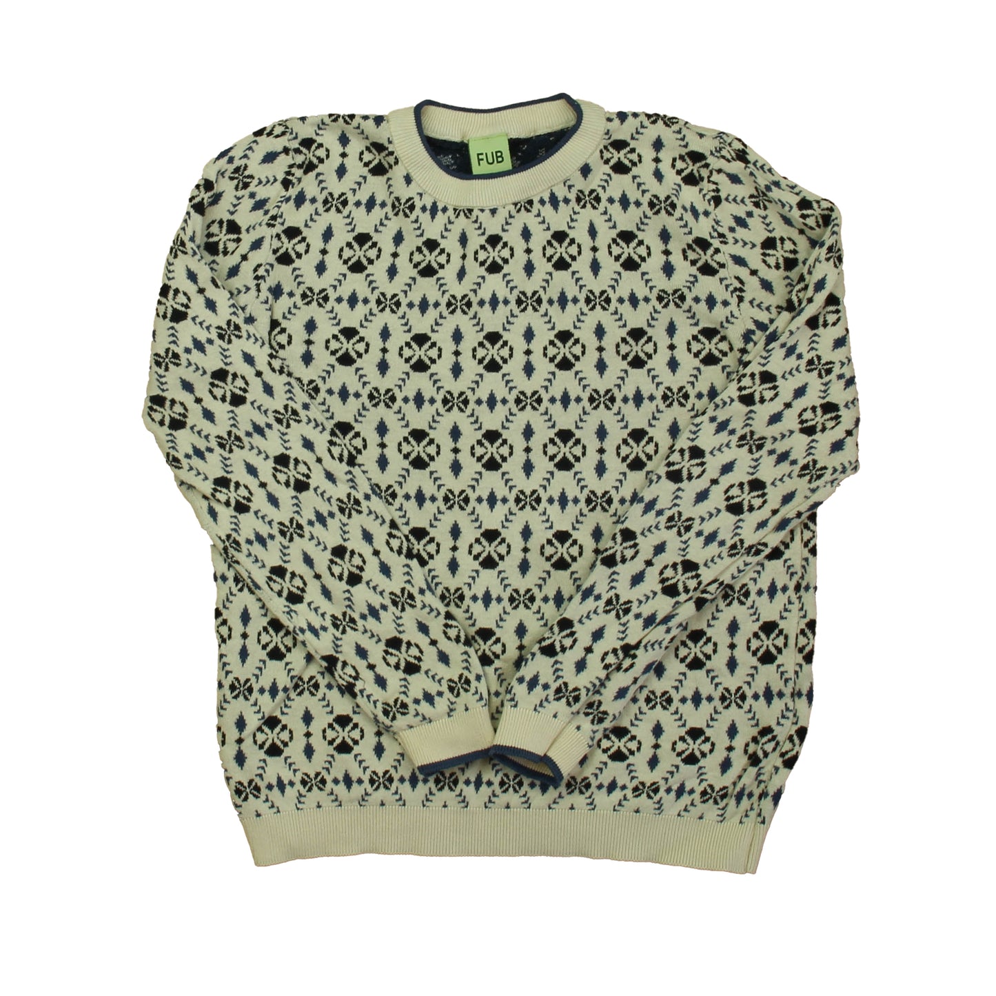 FUB Boys Ivory | Black | Blue Sweater Size: 10 Years