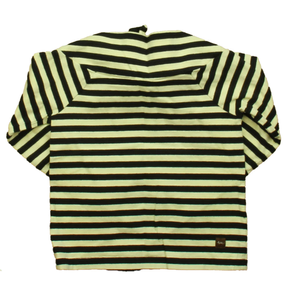 Tea Girls Ivory | Black Stripe Long Sleeve Shirt Size: 3T Ivory | Black Stripe