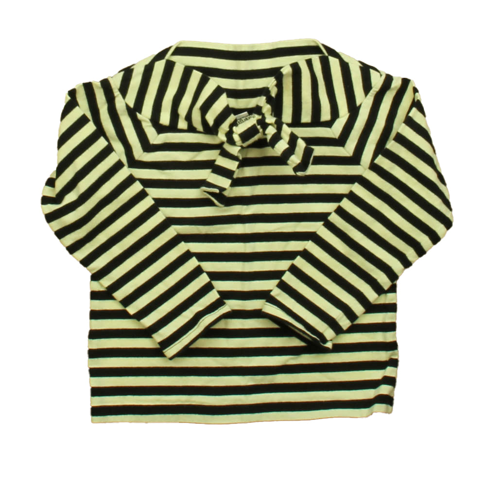 Tea Girls Ivory | Black Stripe Long Sleeve Shirt Size: 3T Ivory | Black Stripe