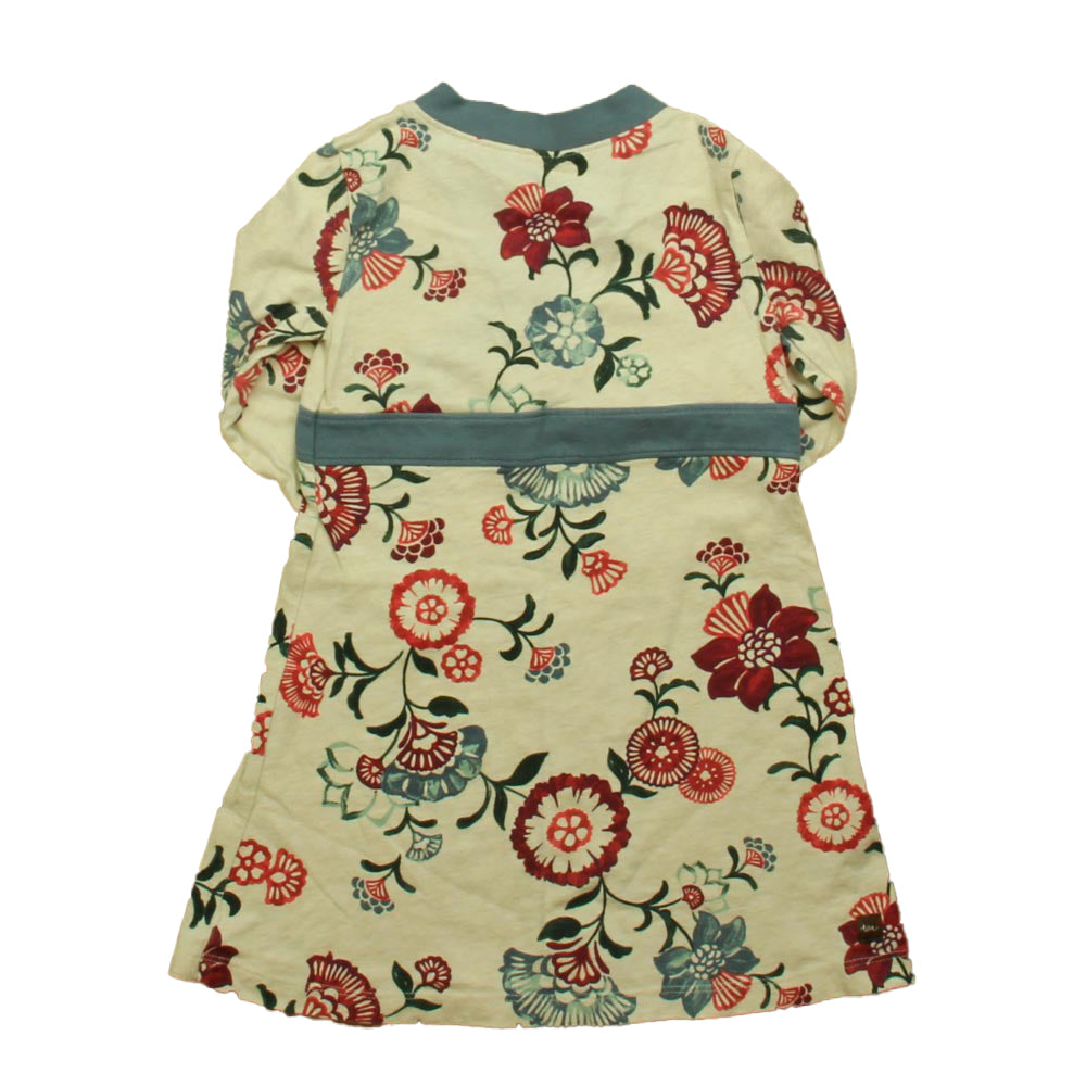 Tea Girls Ivory | Blue | Pink Dress Size: 3T Ivory | Blue | Pink