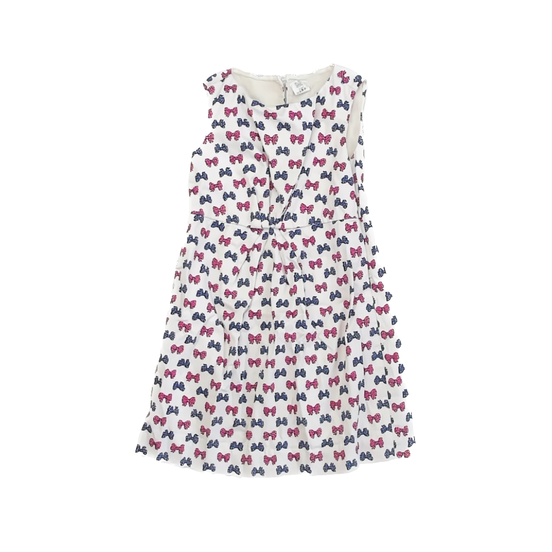 Crewcuts Girls Ivory Bows Dress Size: 5T Ivory Bows