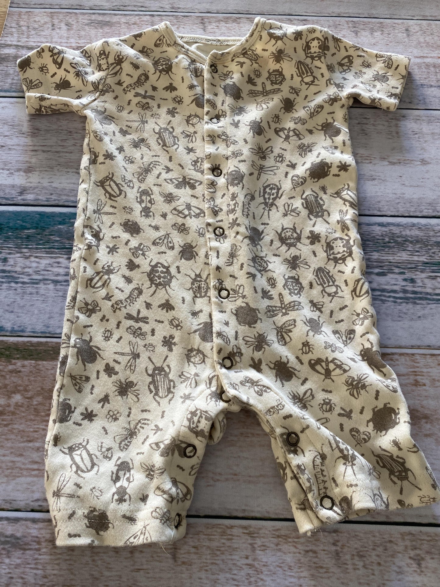 Loved Baby Unisex Ivory | Brown Romper Size: 12 months Ivory | Brown