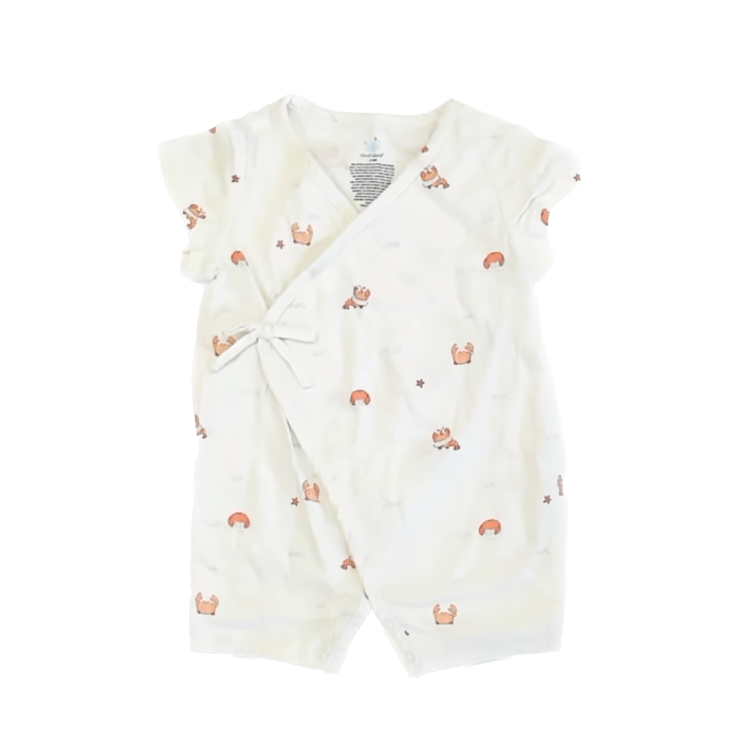 Cloud Island Unisex Ivory Crabs Romper Size: 6-9 Months Ivory Crabs