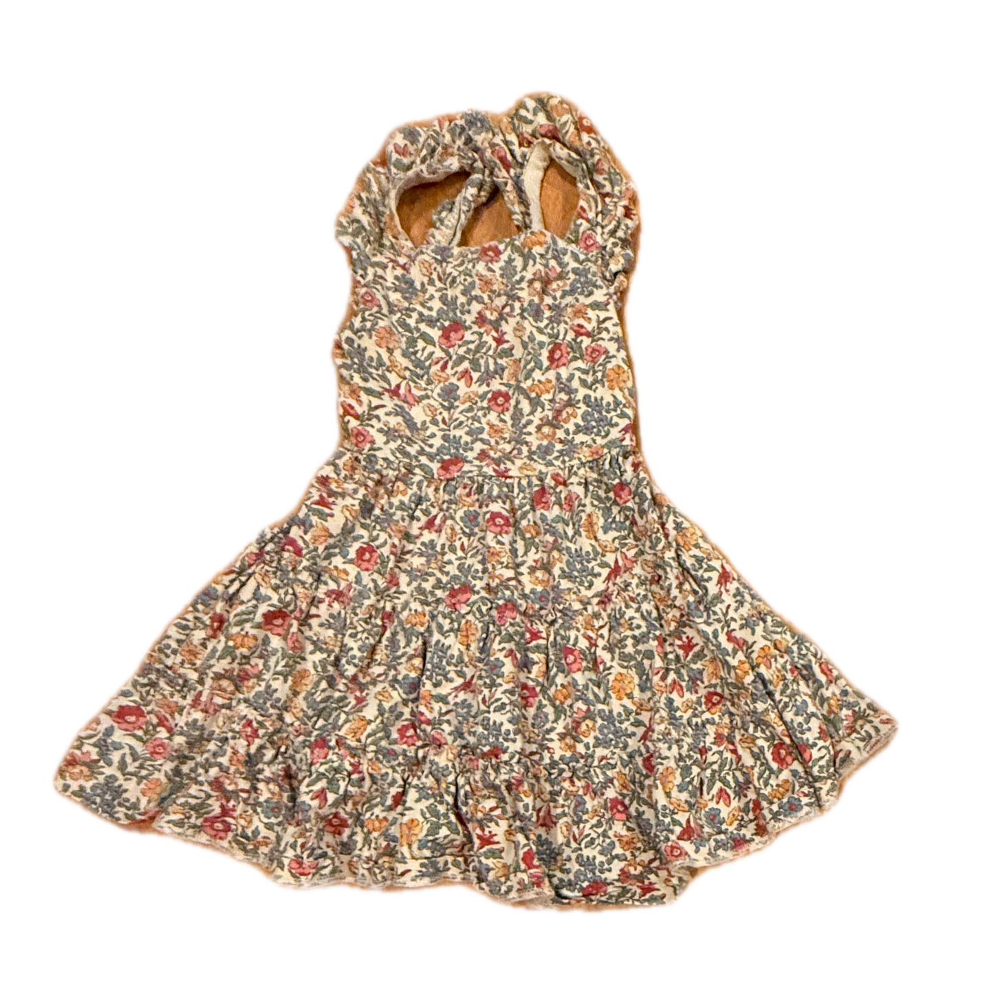 Ralph Lauren Girls Ivory Floral Dress Size: 3T Ivory Floral