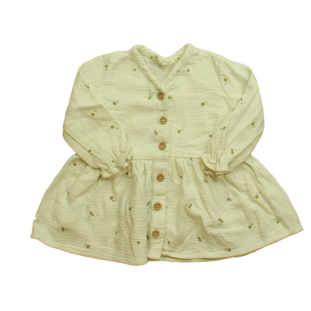 Quincy Mae Girls Ivory Floral Dress Size: 6-12 Months Ivory Floral