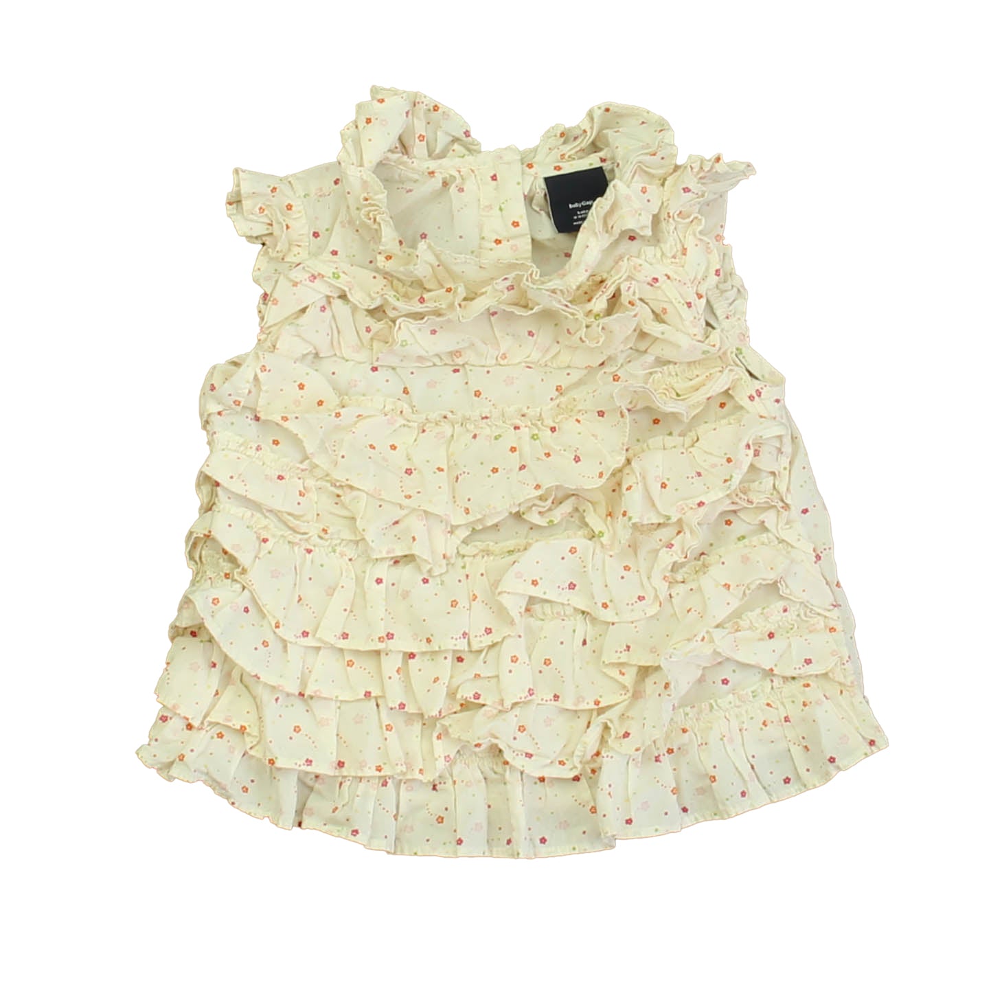 Gap Girls Ivory Floral Blouse Size: 12-18 Months Ivory Floral