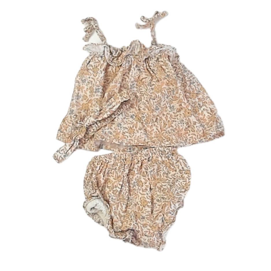 Rylee + Cru Boys Ivory Floral Apparel Sets Size: 12-18 Months Ivory Floral