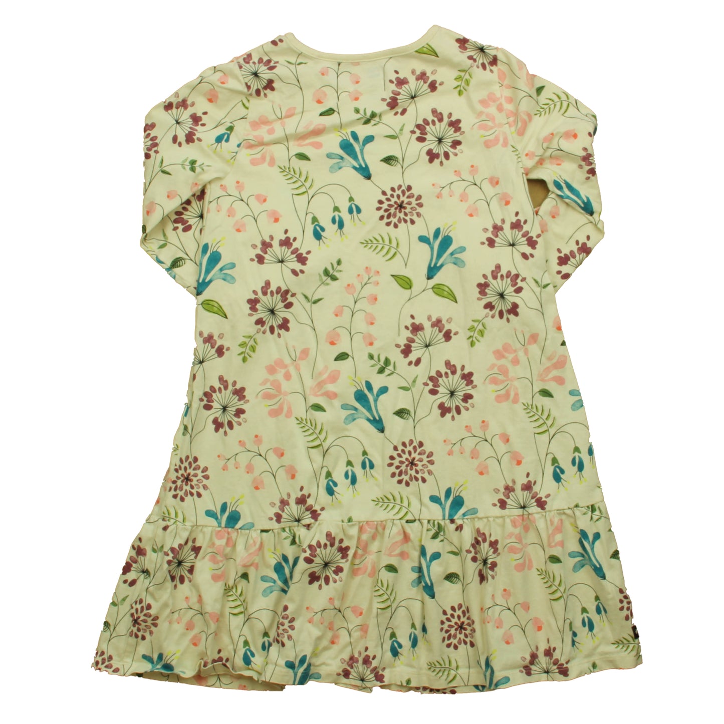 Tea Collection Girls Ivory Floral Dress Size: 12 Years Ivory Floral