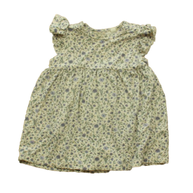 Fixoni Girls Ivory Floral Dress Size: 3 Months Ivory Floral