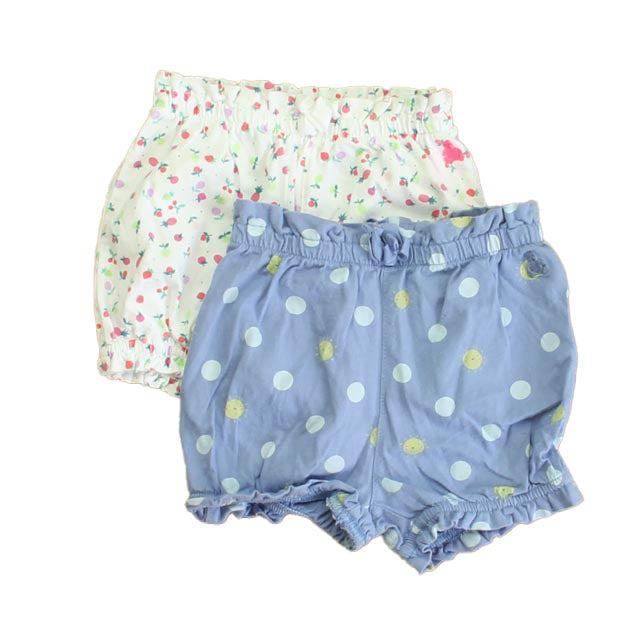 Gap Girls Ivory Fruit | Blue Suns Shorts Size: 6-12 Months Ivory Fruit | Blue Suns