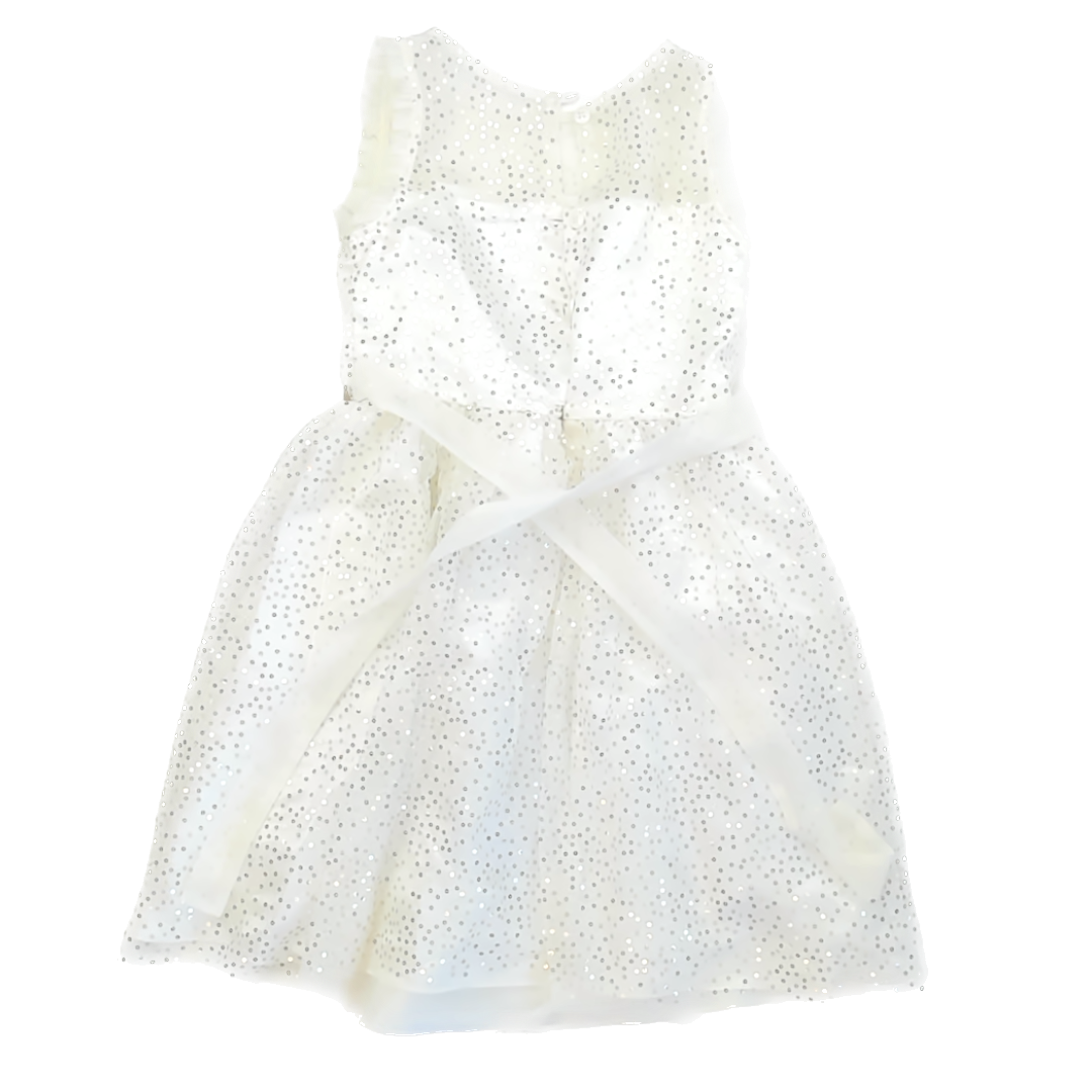 Jona Michelle Girls Ivory | Gold Special Occasion Dress Size: 8 Years Ivory | Gold