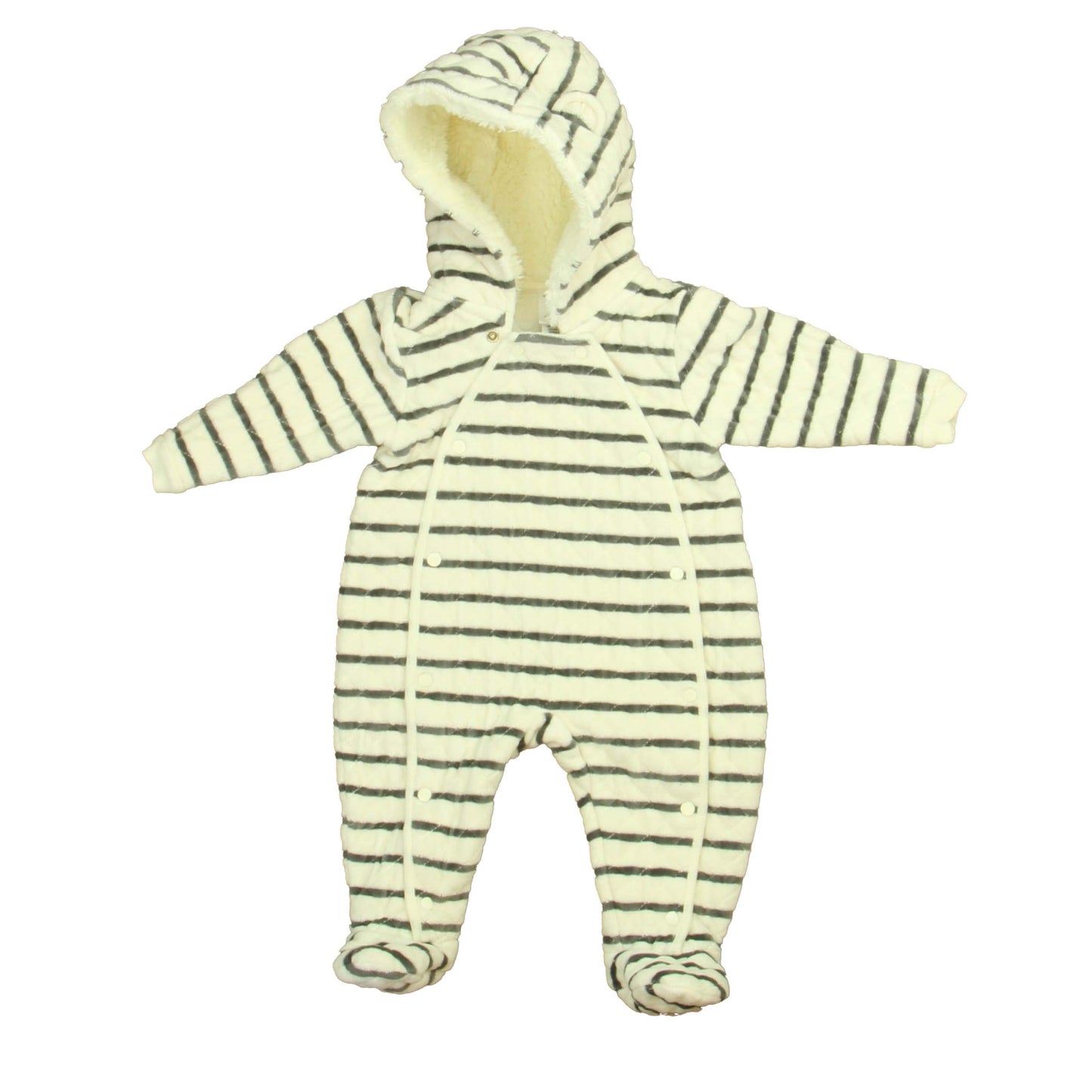 Nordstrom Boys Ivory | Gray Bunting Size: 6 Months