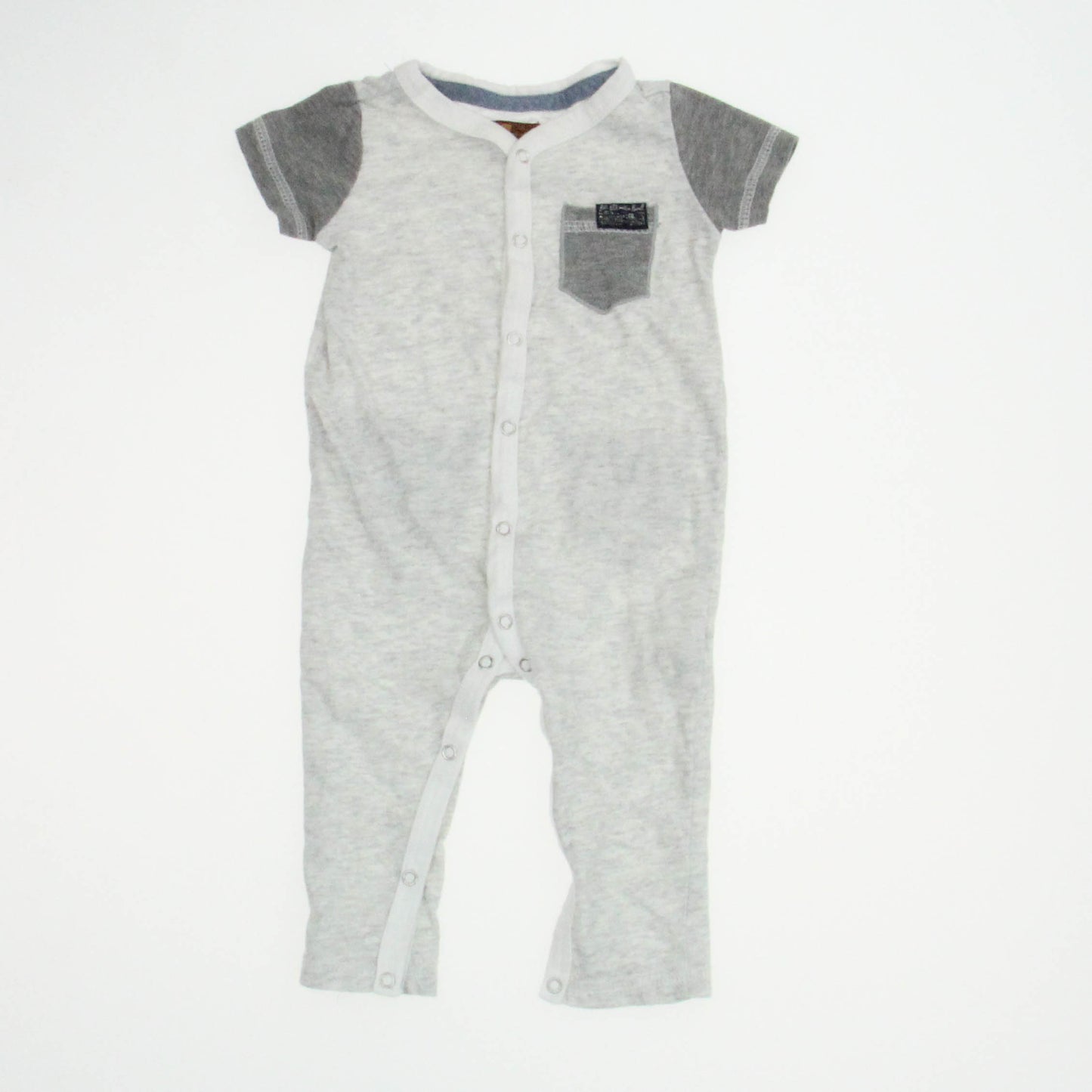 7 for all Mankind Boys Ivory | Gray Long Sleeve Outfit Size: 3-6 Months Ivory | Gray