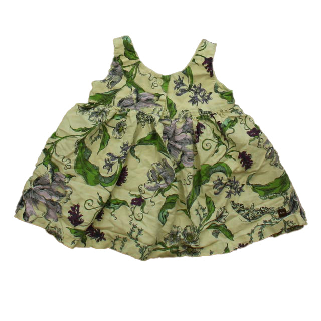 Tea Girls Ivory | Green Foral Dress Size: 12-18 Months Ivory | Green Foral