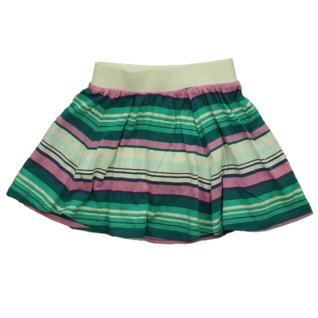 Tea Girls Ivory | Green | Purple Stripe Skirt Size: 2T Ivory | Green | Purple Stripe