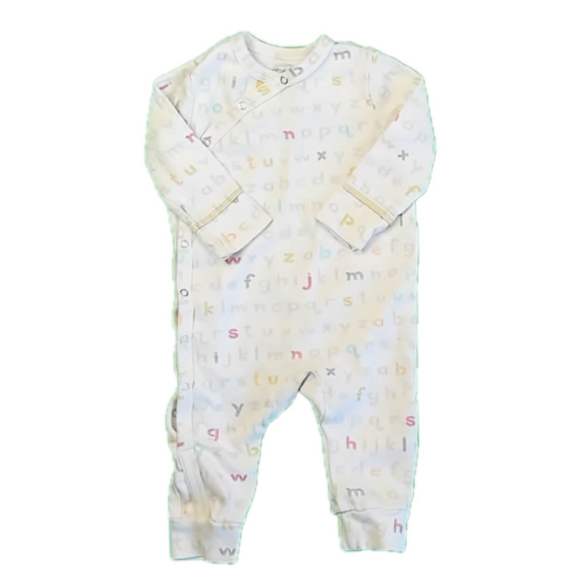 Pehr Boys Ivory Letters 1-piece Non-footed Pajamas Size: 6-12 Months Ivory Letters