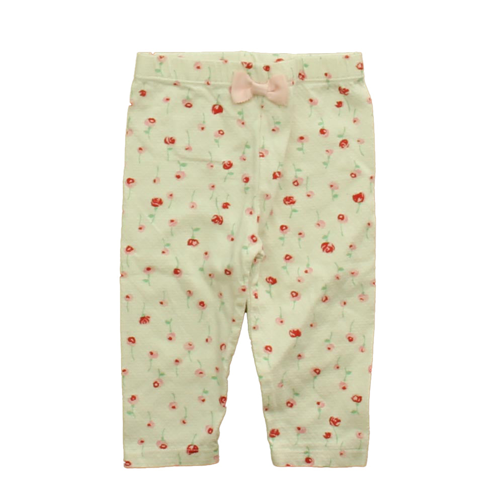 Juicy Couture Girls Ivory | Pink Floral Leggings Size: 6 Months Ivory | Pink Floral