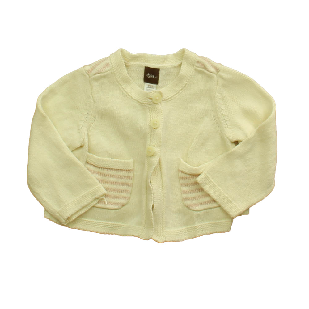 Tea Girls Ivory | Pink Sweater Size: 9-12 Months Ivory | Pink