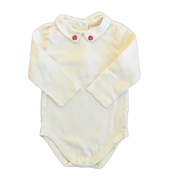 Janie and Jack Unisex Ivory Pumpkins Onesie Size: 12-18 Months Ivory Pumpkins