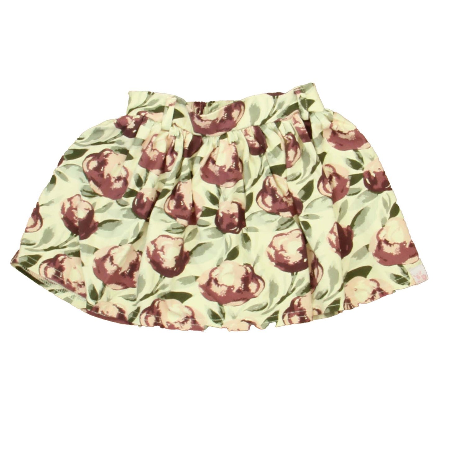 Sweet Honey Girls Ivory Purple Floral Skirt Size: 3T Ivory Purple Floral