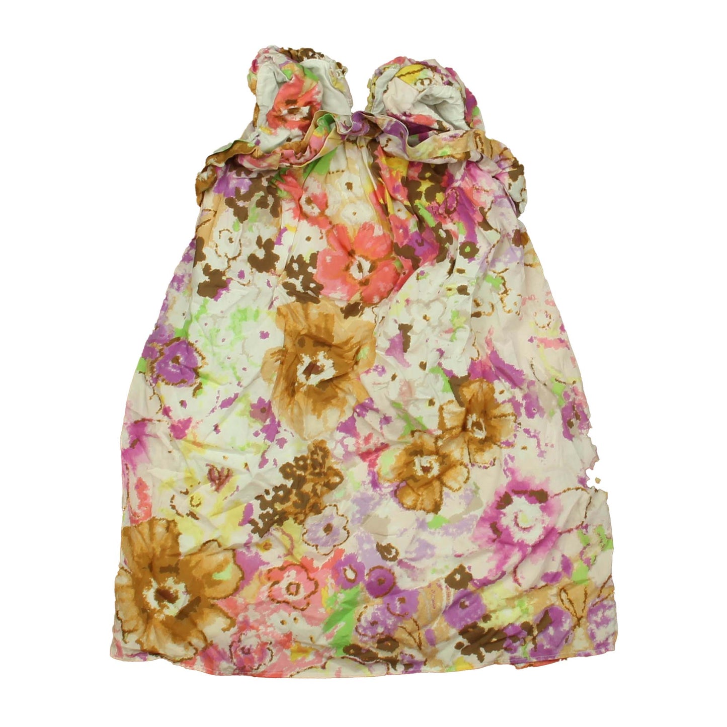 Crewcuts Girls Ivory | Purple | Pink Floral Dress Size: 3T Ivory | Purple | Pink Floral