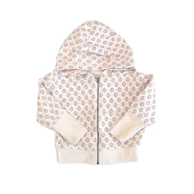 Tea Collection Girls Ivory | Purple Hoodie Size: 4T Ivory | Purple