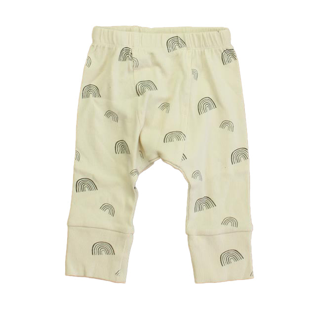 Kate Quinn Organics Unisex Ivory Rainbows Leggings Size: 6-12 Months Ivory Rainbows