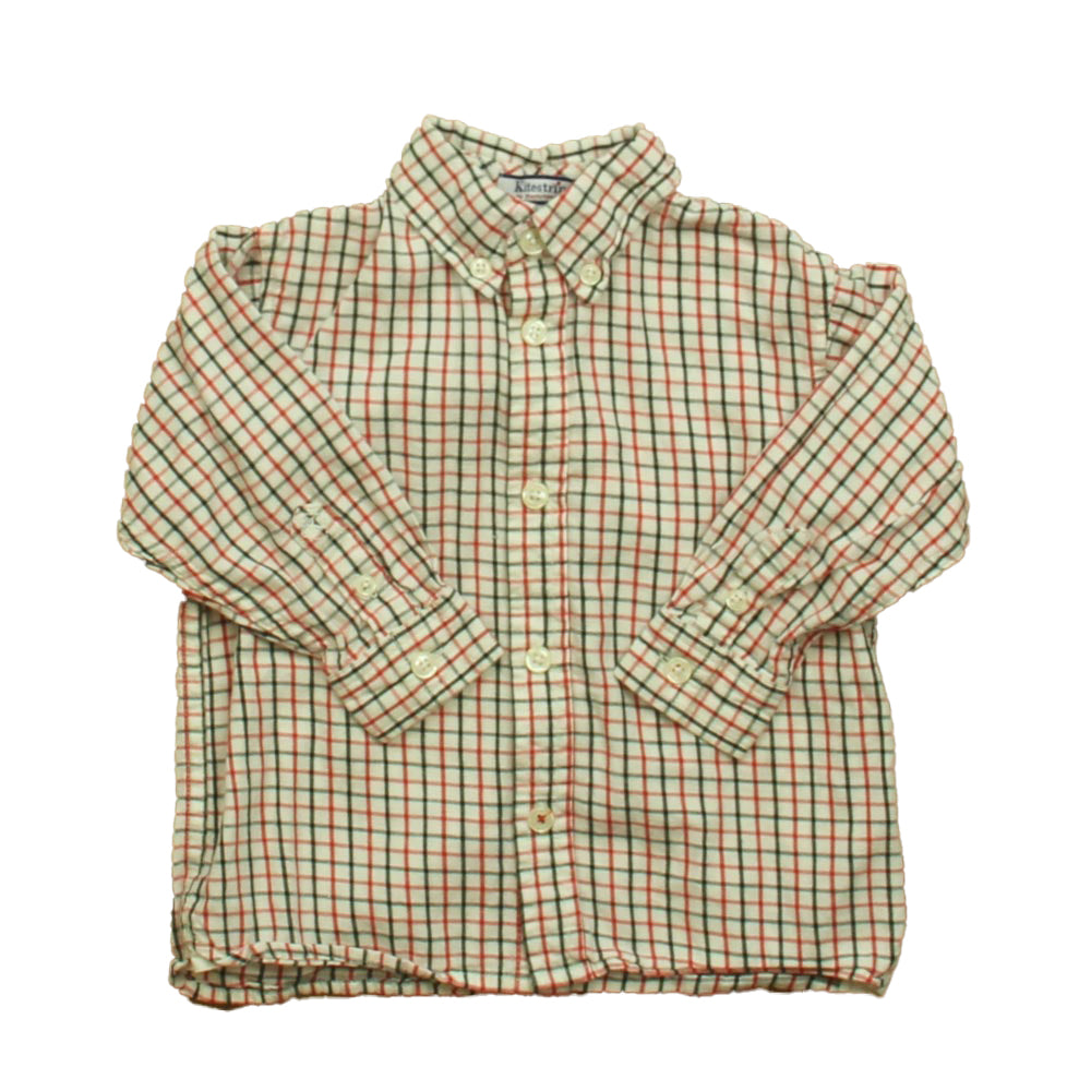 Hartstrings Boys Ivory | Red | Black Plaid Button Down Long Sleeve Size: 18 Months Ivory | Red | Black Plaid