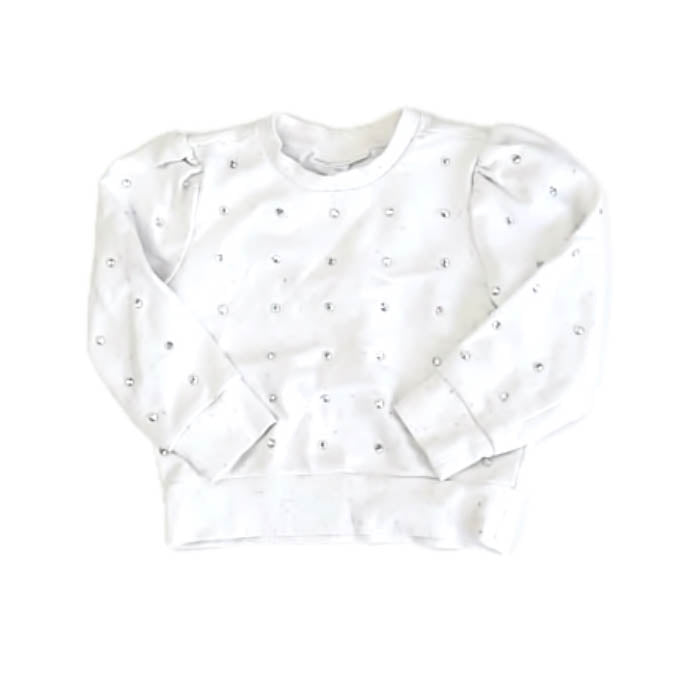Rockets Of Awesome Girls Ivory Sequins Long Sleeve Shirt Size: 4T Ivory Sequins